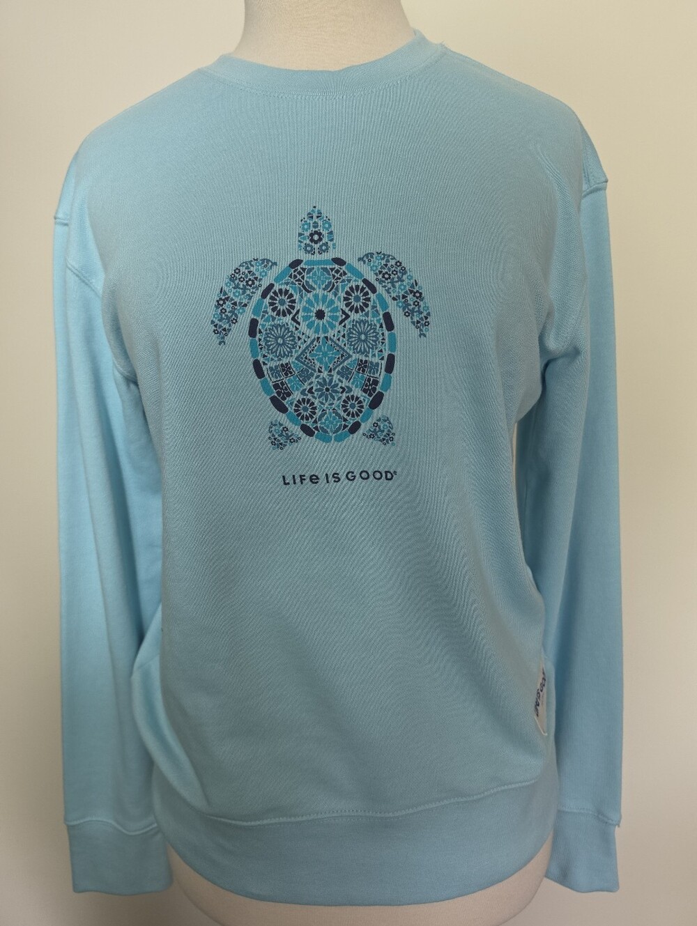 Life Is Good Mandala Turtle Pullover Fleece Sweatshirt